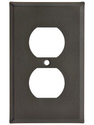Country Tin Single Duplex Cover Plate in Country Tin.
